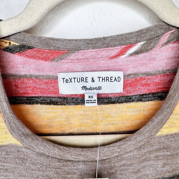 NWT Madewell Texture & Thread Modern Tie Front Kieran Stripe British Surplus Top - Picture 6 of 13